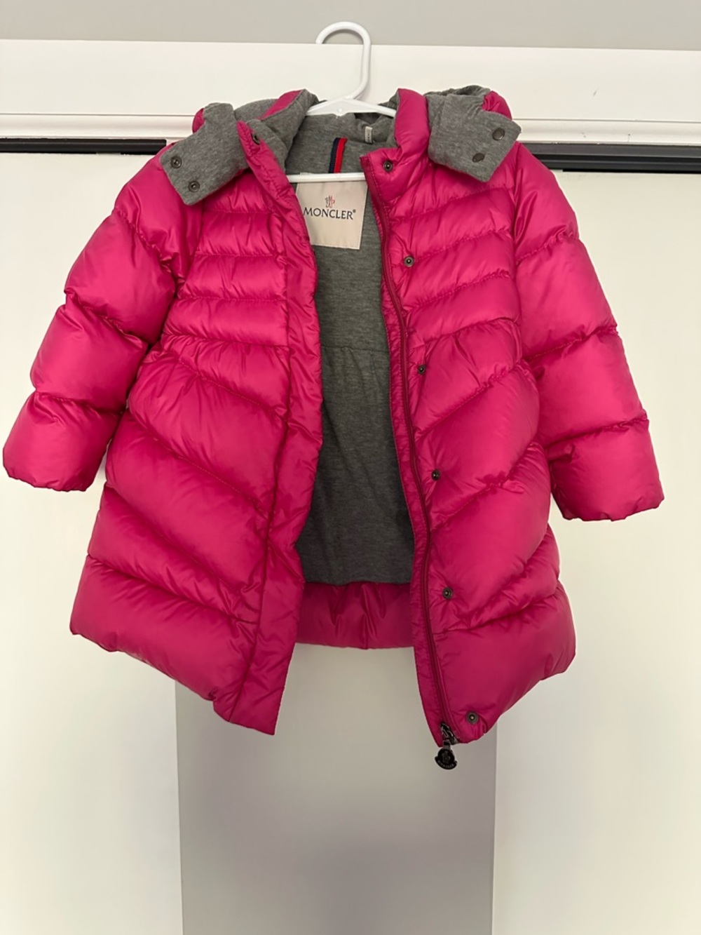 Moncler Pink and Gray Quilted Jacket